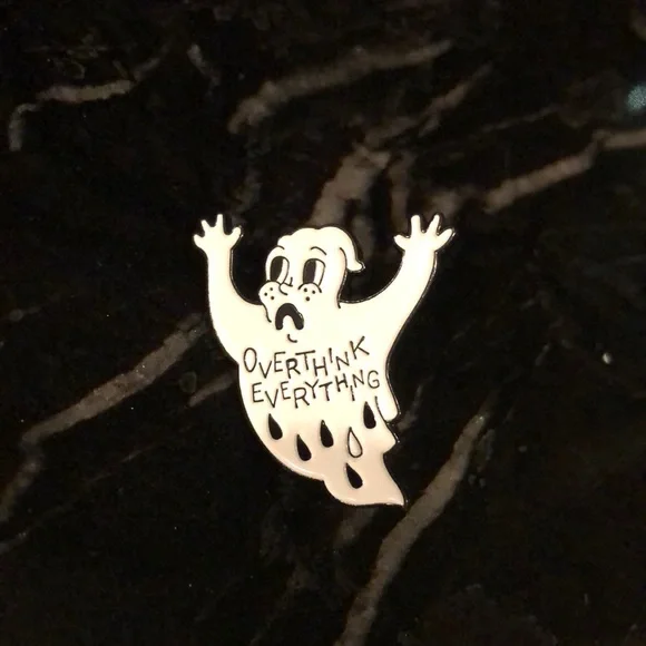 Overthink Everything Ghost Pin - Picture 5 of 7